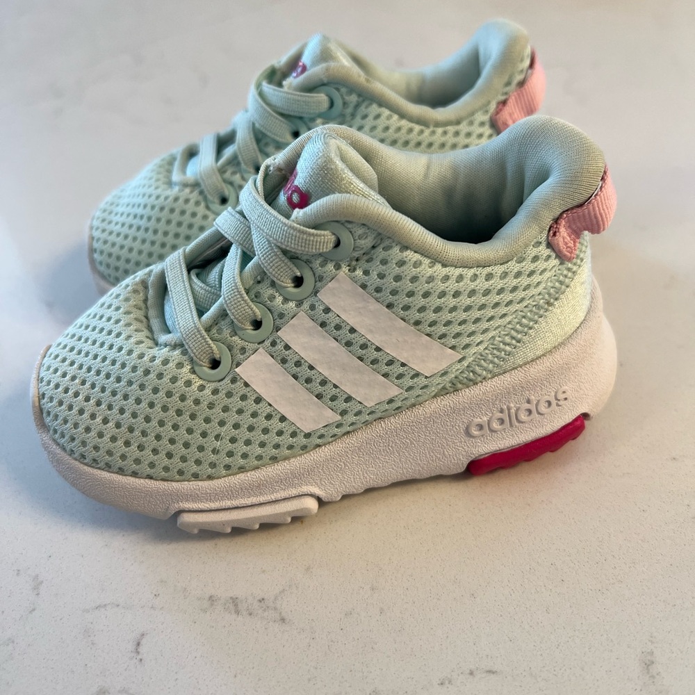 Adidas Kids Shoes - Mint Green and Pink